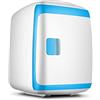 BLUNOA 13 L Mini Frigo Frigorifero Da Tavolo Frigo Personale Con Funzione Di Raffreddamento E Calore Riscaldatore Per Alimenti E Bevande Per Camera, Ufficio, Auto, Cura Della Pelle E Cosmetici AC / DC ( Colo