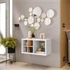 DEGHI Mobile ingresso 74x39h cm bianco con divisorio effetto rovere - Tactik