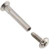 AERZETIX - C65818 - Set di 100 viti di assemblaggio M4x15mm con manicotto M4x30mm - in acciaio - colore argento - ferramenta per montaggio bullone falegname mobili legno MDF armadio credenza