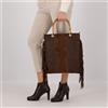 Le Corone Bags Borsa double face: lato stampa cocco e lato con filo doro