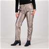 Studio 19 Pantaloni lunghi in tessuto spalmato con elastico in vita
