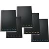 Pigna,Confezione 5 Maxi Quaderno Monocromo BLACK PPL,Filo Singer, 1R, righe, A4, 21x29,7 cm