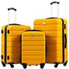 COOLIFE Set di valigie 3 pezzi per viaggi in famiglia, ABS+PC,guscio rigido