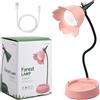 Jinlaili Lampada da Tavolo Ricaricabile USB, Lampada da Scrivania Touch Control, 3 Modalità Colore, Senza Fili, per Bambini e Adulti
