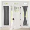XWZO Tende per Porte Francesi, Oscuranti per Interni,Tende a Vetro per Porte Francesi Privacy e Isolamento,con Un'allacciatura e con Fermatendal,1 pezzo,Grigio,183x64CM