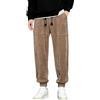 Eauptffy Pantaloni Velluto a Coste Uomo, Pantaloni Montagna Uomo Autunno Velluto a Coste Pantalone Con Tasca Confortevole Pants 2024 Nuovi Joggers Fluidi Gamba Larga Sweatpants L'ufficio