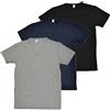 ROSSOPORPORA, Set da 3 Magliette Intime Uomo in Cotone Elasticizzato Modello Collo a V. Assortito L/5