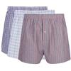 Banunos, boxer da uomo in tessuto 100% cotone, vestibilità morbida, mutande a quadri, confezione da 3 Rosso assortito. L (33-35 Cintola)