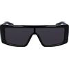 Calvin Klein Jeans CKJ23655S 001 Black Sunglasses Unisex Iniettato, Shield, 57