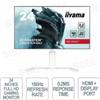 IIYAMA GB2470HSU-W6 - Monitor IPS 24 Pollici - Ideale per il gaming - Full HD 1080p - 0.2ms 180Hz - FreeSync