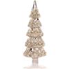 GOODWILL Albero Di Natale Vetro Medio Con Perline Argento