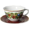 BRANDANI Tazza Colazione Con Piattino Tartan Christmas