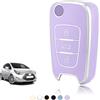 TOOMUME Cover Chiave TPU, Custodia Chiave Adatto per Hyundai i10 i20 i30 i40 ix20 ix30 ix35 Elantra Avante Kia Sportage Rio Ceed Picanto, Copri Chiavi Guscio Chiave Auto Telecomando - Flip Key
