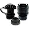 Flush-M Kit Scarico fuoribordo Quick Connect per Suzuki con Guarnizione e Tubo Rosso - Compatibile con Tutti i Motori Suzuki da 25HP - 350HP - UV Stabile e Durevole Vetro Riempito Nylon - Nero