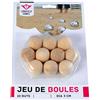 Engelhart - 010144 - Set di 10 Pallini in Legno Naturale - Diam. 3 cm - per Bocce e Petanque
