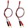 FLY RC JST connettore Carica Batteria Adattatore Cavo 4mm Spine a Banana Cavo di Ricarica per RC Helicopter Quadcopter (Confezione da 2)
