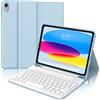 JADEMALL Tastiera iPad A16 11/10 Generazione 2025/2022, Custodia Tastiera per iPad 10 10,9/A16 11 Pollici 2025, Italiano QWERTY Bluetooth Rimovibile con Supporto Pencil, Azzurro