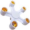 Yjcnelcr E27 Base Socket Splitter E27 a E27 LED Bulb Lamp Holder 2in1 3in1 4in1 5in1 5in1 6in1 portalampada adattatore lampadina