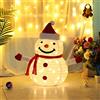 Junerain Luci natalizie, statuette luminose, decorazioni natalizie, Babbo Natale, pupazzo di neve, pinguino, luce con 40 LED, luci stringa di Natale, for interni ed esterni, decorazione da giardino