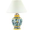 Ceramiche Azzaro & Romano Caltagirone CEAR ceramiche - Lume in ceramica di siciliana decorato a mano H cm 26 lampada Caltagirone