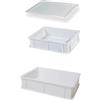 GENUS DEI - 2 Contenitori in Plastica con Coperchio per Lievitazione Pizza e Pane, Cassetta Impasto Cassetta Portaimpasto, Vaschette 30x40x10
