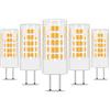 JINLONTA GY6.35 4W Bi-Pin lampadina LED, sostituire 40W lampadina alogena, 12V, 380LM, 3000K bianco caldo, non commutabile, angolo di fascio di 360 °, luminoso per l'illuminazione domestica, confezione da 5.