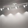 AIBOO Lampada da soffitto a LED, faretti orientabili a 4 vie per soffitto, luci a soffitto flessibili per camera da letto, soggiorno, nichel nero (lampadine Gu10 non incluse)