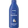 NIVEA Body Milk Nutritivo (1 x 400 ml), latte per il corpo che idrata per 72 ore, crema idratante per il corpo con olio di mandorle e acido ialuronico, per pelli secche