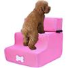 Ruilonghai Scaletta per Cani a 3 Passi, scaletta per Cani, Gatti, Piccola e anziana, Easy Climb Stairs Ladder Assistance