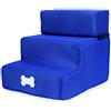 Ruilonghai Scaletta per Cani a 3 Passi, scaletta per Cani, Gatti, Piccola e anziana, Easy Climb Stairs Ladder Assistance
