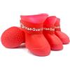 SteJar Copriscarpe in gomma antiscivolo impermeabile per cani, per stivali e zampe (rosso, XL)