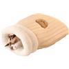Generic Sacco a Pelo Invernale per Gatti e Animali Domestici - Semi Chiuso, Morbido e Confortevole - Cuccia Accogliente e Graziosa in Peluche