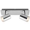 Briloner - Faretto da soffitto, luce da bagno, lampada da bagno, plafoniera, faretto ruotabile e inclinabile, 2x LED/GU10, IP44, cromo, 290x99x112mm (LxLxH), 2731-028