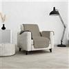 Italian Bed Linen Copridivano COZY antiscivolo e waterproof, 1 posto, tortora