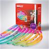 BRILONER - Striscia LED COB 3 m con telecomando, cambio colore dinamico RGB IC, autoadesiva, alta densità, striscia LED, striscia luminosa LED, bianco