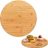 Relaxdays Piatto Girevole, 360° Gradi, Tagliere Rotondo, Base per Torte, Porta Spezie in bambù, Diametro 40 cm, Marrone