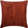 The HomeCentric Ruggine 40x40 cm Art Silk Designer Toss Pillows, Pintucks, Strutturato Arancia Seta Federa Lettino, Moderno A strisce Federe per cuscini - Rusty