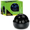 Idena 50146 - Proiettore LED di fiocchi di neve, si illumina nei colori rosso, verde e blu, proiettore LED di cielo stellato con 2 modalità, per uso interno, a batteria, circa 16,2 x 13 cm