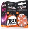 Udivita 180 Batterie Per Apparecchi Acustici Udivita Misura 13 Pile Zinco Aria Senza Mercurio - 30 Blister da 6 Pile