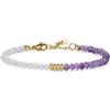COAI Bracciale da Donna con Perline di Pietre Naturali, Bracciale di Cristalli di Ametista e Pietra di Luna