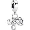 Feitery Albero Della Vita-1 Charm Giorno di Natale Bead Bracciale Regalo di Natale Ciondolo da Donna Argento