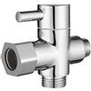Tecmolog DSF007D - Valvola di commutazione a 3 vie, in ottone, 3/8 - 12/17 T, per bidet, doccetta cromata,