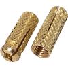 SKIR'CO (100 pz) Ancore a caduta in ottone M8 x 28 mm, manicotto per bullone, tasselli di espansione per pareti, ancora per muratura e cemento
