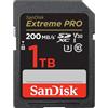 SanDisk Extreme PRO 1TB scheda SDXC, SD Card, V30, UHS-I; Velocità fino a 200 MB/s, SanDisk QuickFlow Tecnologia, V30, UHS-I, Class 10, U3, software di recupero file RescuePro Deluxe