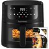 HAIMEEC Friggitrice ad aria 4L, 8 preimpostazioni air fryer, Funzione Shake e Grill, Temperatura e timer regolabili, Schermo Tattile Digitale, 78 Ricette, Componenti Antiaderenti, Facile da Pulire
