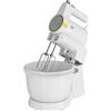 Beko - HMM62444W - Sbattitore Glow Line con ciotola da 4L, 420 W, 4 Velocità + Turbo, 2 Fruste Mixer e 2 Ganci Impastatori in Acciaio Inox - Bianco