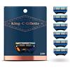 King C. Gillette ?King C Gillette King C. Gillette Lamette per Rasoio di Sicurezza, Confezione da 6 Ricambi, con Rifinitore di Precisione e Struscia Lubrificante