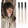 Dsoar Estensioni Dreadlock Sottili Clip in Dreads Dreads Fatti a Mano 3Pcs Crochet Loc Extensions 24 Inch/60 cm
