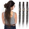 Dsoar Clip In Dreadlock Extensions 20 Inch 3PCS Fatto a Mano 0,6 cm Dreads Sintetico con Clip Morbido Crochet Loc Estensioni(4#)