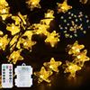 Qoosea Fata Luci Stella di Bolle 40 LED Catena Luminosa Tenda Luminosa Luci di Natale Batteria Luci LED 8 Modalità Impermeabile Catene Luminose Interno Esterno Catena Luci Decorative per Giardino Matrimonio